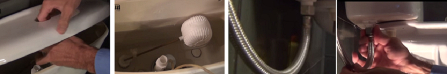 Βλέπουμε χέρια που ανοίγουν το καπάκι και αποσυνδέουν τον σωλήνα