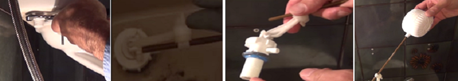 Βλέπουμε χέρια που αντικαθιστούν το παλιό φλοτέρ με το καινούργιο